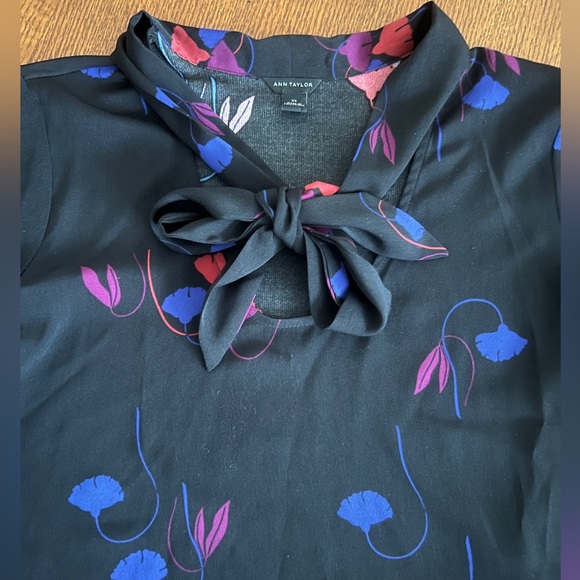 Ann Taylor Tie Neck Blouse - Picture 3 of 6